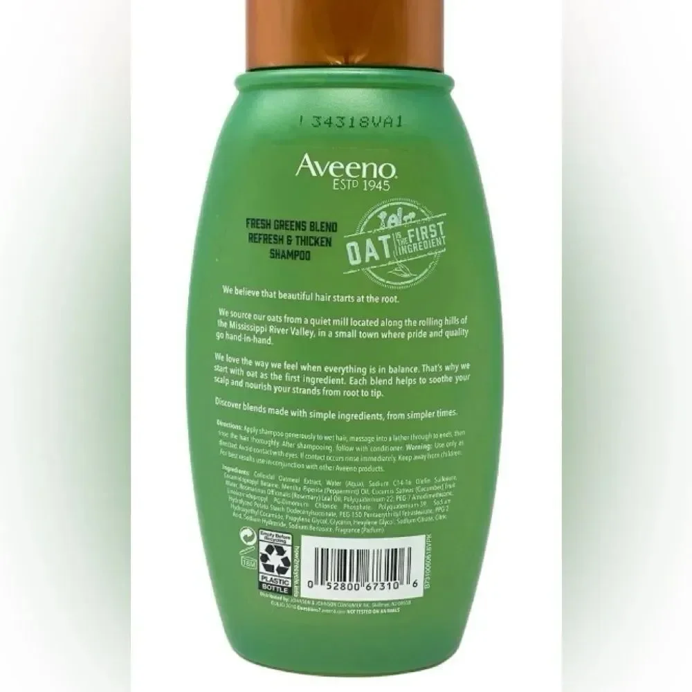 🛍️Aveeno Fresh Greens Blend Refresh And Thicken Conditioner , 12 fl oz💥